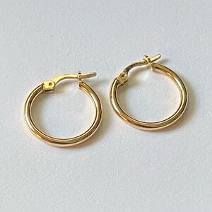 DYADEMA Gold Vermeil 925 Sterling Silver Hoop Earrings